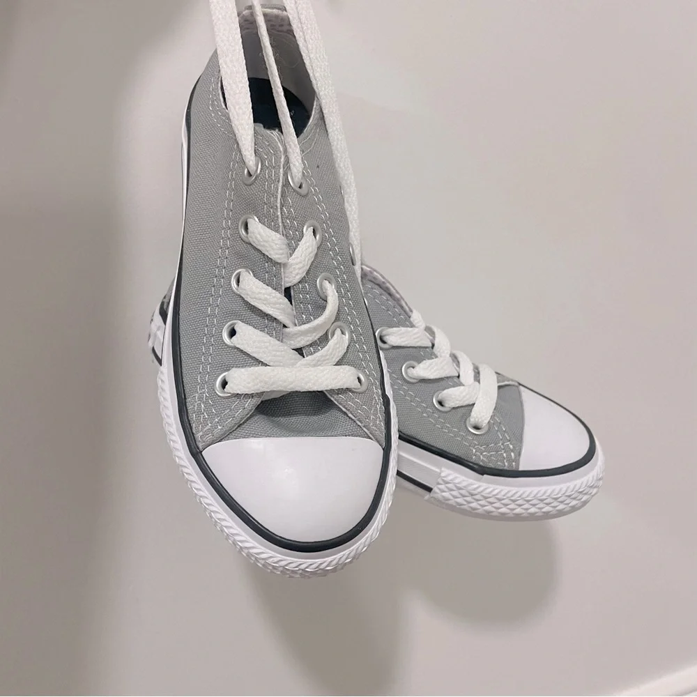 Converse Toddler Shoes Size 11 All Star Double Tongue Low Sneakers 656869F Gray